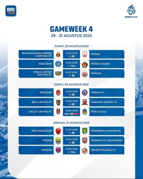 Jadwal Liga 1 pekan 4 2025-2026. (Instagram @liga1match)